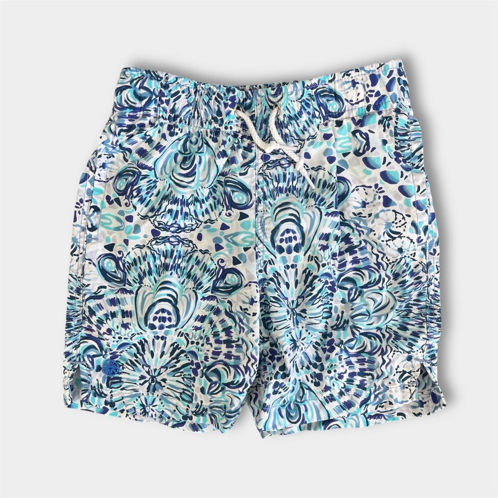 Lilly Pulitzer Junior Capri Trunk Resort White Call My Shell Phone S 4-5